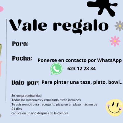 Bono Regalo Pintar Cerámica – 30 €