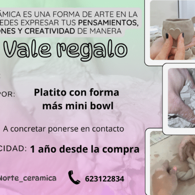 Bono Regalo Taller de Platito + Mini Bowl – 38 €